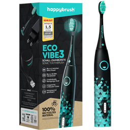 happybrush ECO VIBE 3 Sonic Toothbrush - Black-Mint