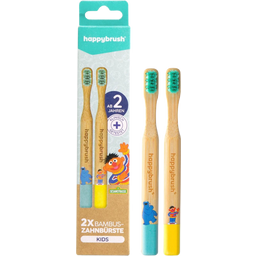  Sesame Street Bamboo Toothbrush Double Pack  - 2 Pcs