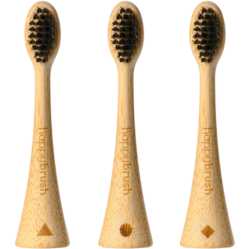 happybrush VIBE 3 Brush Heads - Bamboo