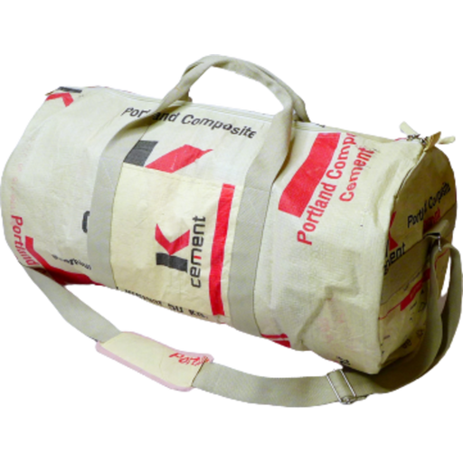 Refished Upcycle Sports Bag (XL) - Beige-Black-Red