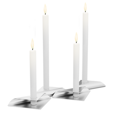 höfats SQUARE CANDLE, Silver - 1 Pc