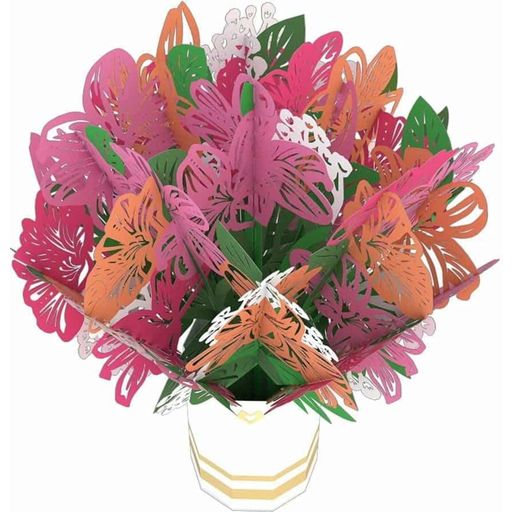 Lovepop Pink Bouquet of Lilies - XL Pop-Up Card - 1 Pc
