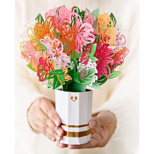 Lovepop Pink Bouquet of Lilies - XL Pop-Up Card - 1 Pc